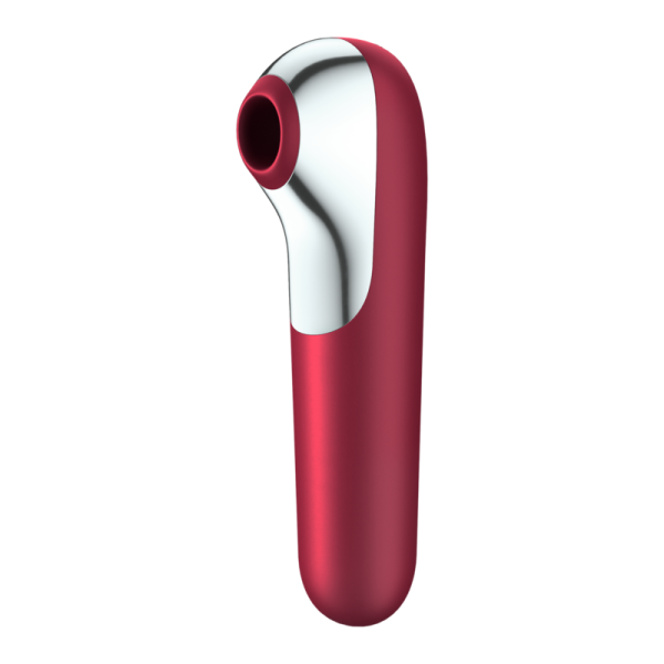 SATISFYER - DUAL LOVE VIBRATOR AND SUCTIONER WITH PULSED AIR RED - Afbeelding 5