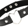 COQUETTE CHIC DESIRE - VEGAN LEATHER NECKLACE WOMAN HEART ACCESSORY - Afbeelding 4