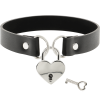 COQUETTE CHIC DESIRE - VEGAN LEATHER NECKLACE WITH HEART ACCESSORY WITH KEY - Afbeelding 3