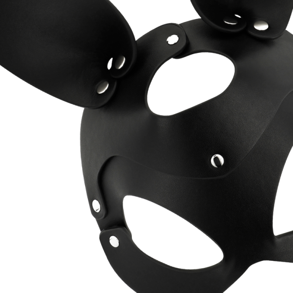 COQUETTE CHIC DESIRE - VEGAN LEATHER MASK WITH BUNNY EARS - Afbeelding 4