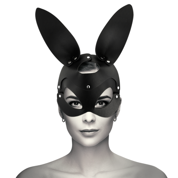 COQUETTE CHIC DESIRE - VEGAN LEATHER MASK WITH BUNNY EARS - Afbeelding 2