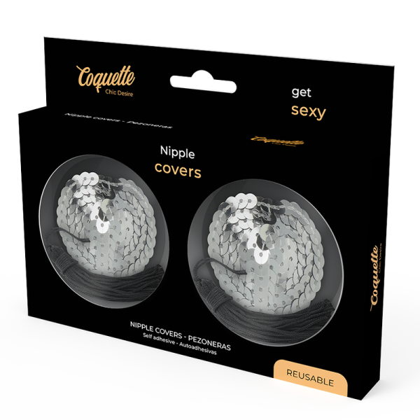 COQUETTE CHIC DESIRE - NIPPLE COVERS SILVER - Afbeelding 4