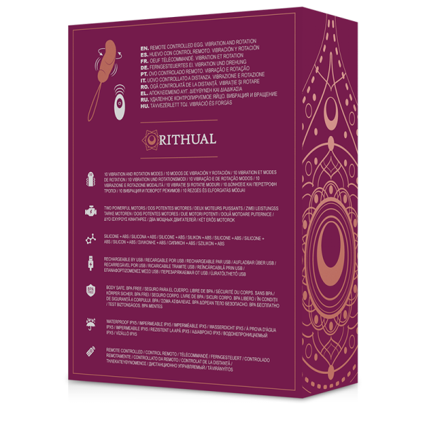 RITHUAL - ESHA EGG REMOTE CONTROL SYSTEM ROTATION + VIBRATION - Afbeelding 8