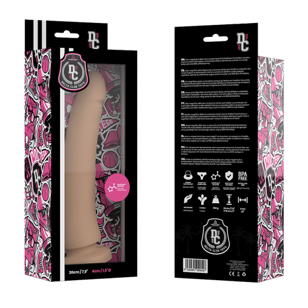 DELTA CLUB - TOYS NATURAL DILDO MEDICAL SILICONE 20 CM -O- 4 CM - Afbeelding 4