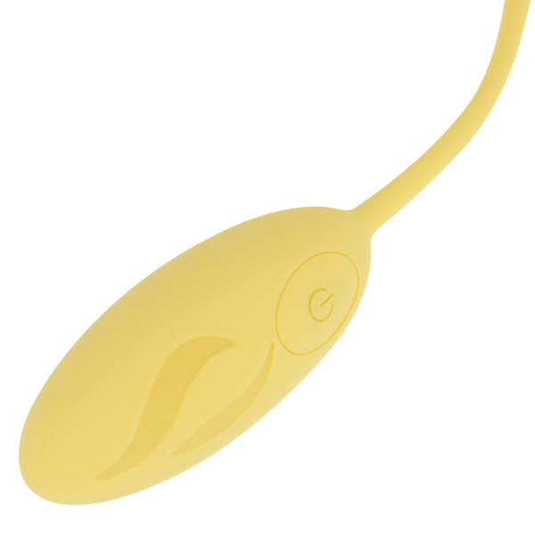 OHMAMA - TEXTURED VIBRATING EGG 10 MODES YELLOW - Afbeelding 4