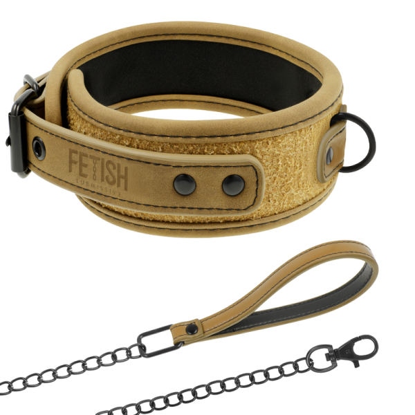 FETISH SUBMISSIVE ORIGEN - NEOPRENE LINED NECKLACE WITH CHAIN - Afbeelding 2