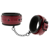 FETISH SUBMISSIVE DARK ROOM - VEGAN LEATHER ANKLE HANDCUFFS WITH NEOPRENE LINING - Afbeelding 2
