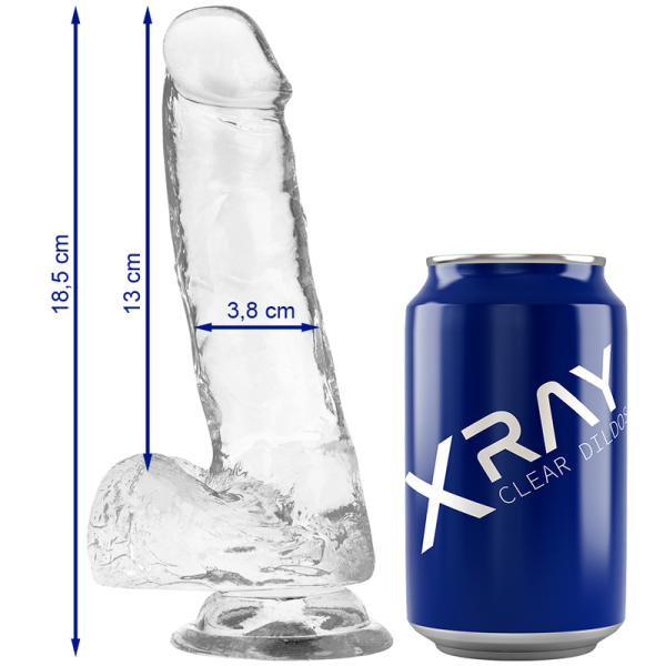 X RAY - HARNESS + CLEAR COCK WITH BALLS 18.5 CM -O- 3.8 CM - Afbeelding 6