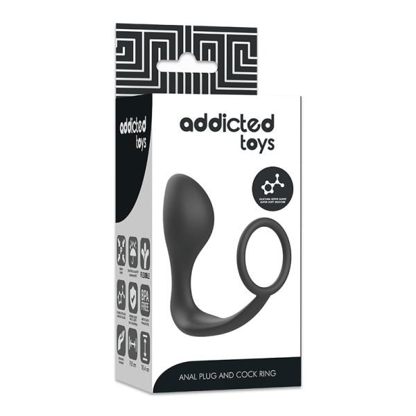 ADDICTED TOYS - ANAL PLUG WITH BLACK SILICONE RING - Afbeelding 6